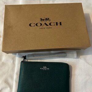 Coach Green Leather Wallet